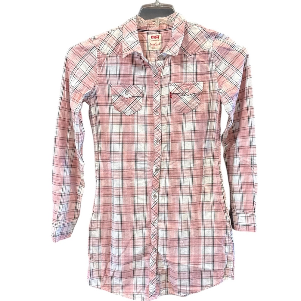 Levi's Pink and White Plaid Girls Dress